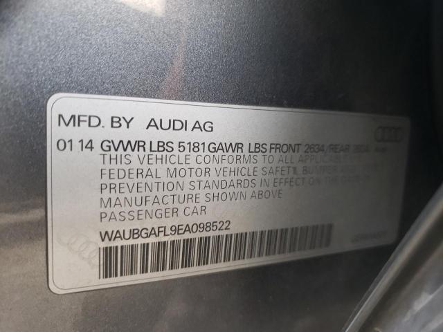 Photo 10 from auction – 2014 AUDI S4 PREMIUM with VIN WAUBGAFL9EA098522
