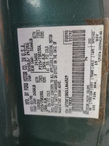 Photo 10 from auction – 1990 FORD F150 with VIN 1FTDF15N2LLA66529