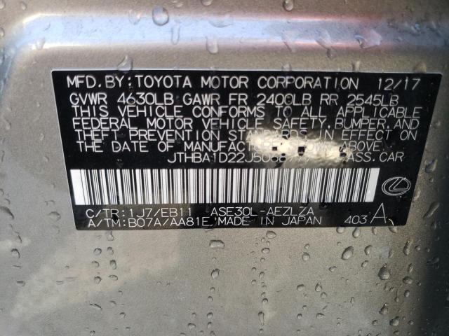 Photo 10 from auction – 2018 LEXUS IS 300 with VIN JTHBA1D22J5068777