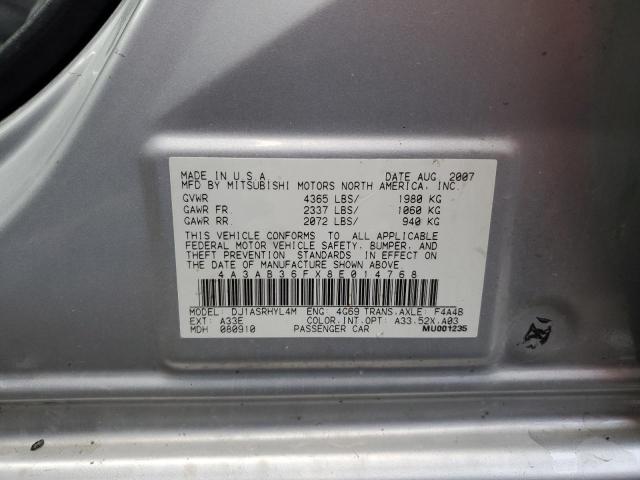 Photo 10 from auction – 2008 MITSUBISHI GALANT ES with VIN 4A3AB36FX8E014768