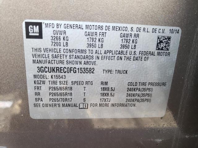 Photo 10 from auction – 2015 CHEVROLET SILVERADO with VIN 3GCUKREC0FG153582