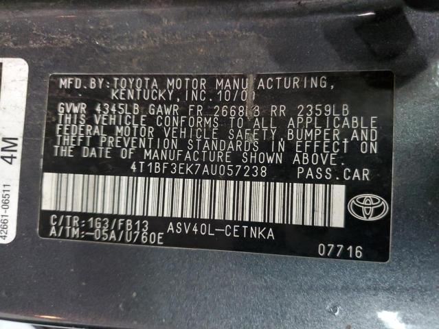 صورة رقم 10 من المزاد - 2010 TOYOTA CAMRY BASE مع VIN 4T1BF3EK7AU057238