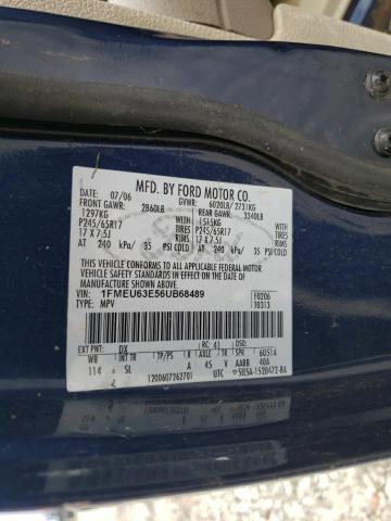 Photo 10 from auction – 2006 FORD EXPLORER X with VIN 1FMEU63E56UB68489