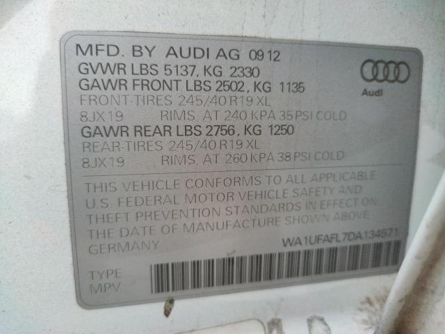 Photo 10 from auction – 2013 AUDI A4 ALLROAD with VIN WA1UFAFL7DA134571