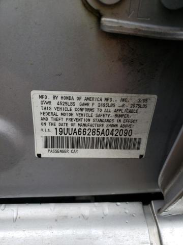 Photo 10 from auction – 2005 ACURA TL with VIN 19UUA66285A042090