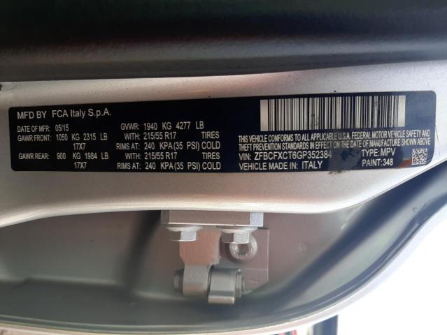 Photo 10 from auction – 2016 FIAT 500X TREKK with VIN ZFBCFXCT6GP352384