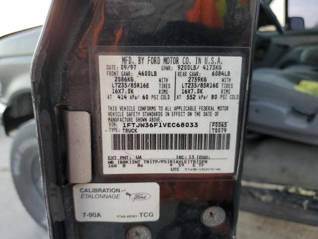 Photo 10 from auction – 1997 FORD F350 with VIN 1FTJW36F1VEC68033