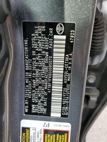 صورة رقم 10 من المزاد - 2012 TOYOTA CAMRY BASE مع VIN 4T1BF1FK6CU085070