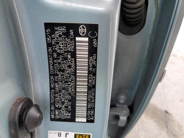 Photo 10 from auction – 2015 TOYOTA PRIUS with VIN JTDKN3DU2F1958844