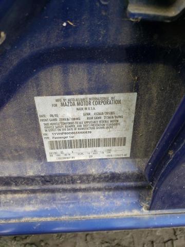 Photo 10 from auction – 2006 MAZDA 6 S with VIN 1YVHP80D865M06839