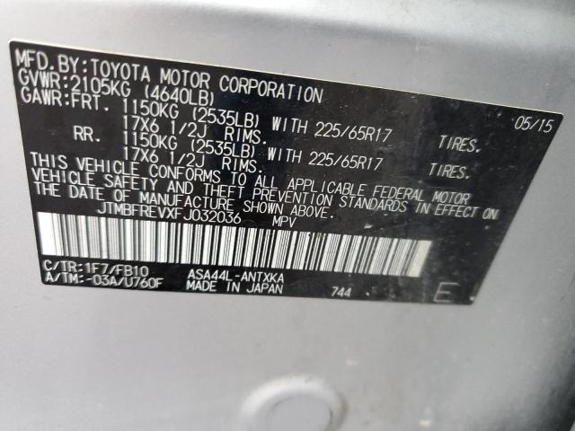 Photo 10 from auction – 2015 TOYOTA RAV4 LE with VIN JTMBFREVXFJ032036