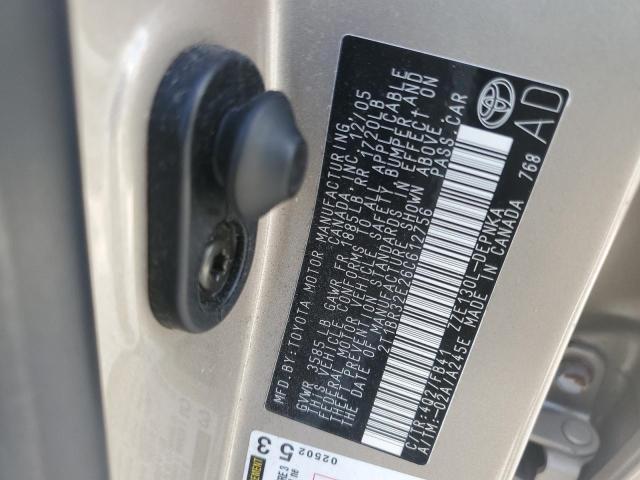 Photo 10 from auction – 2006 TOYOTA COROLLA CE with VIN 2T1BR32E26C612756