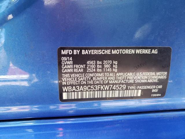 Photo 10 from auction – 2015 BMW 335 I with VIN WBA3A9C53FKW74529
