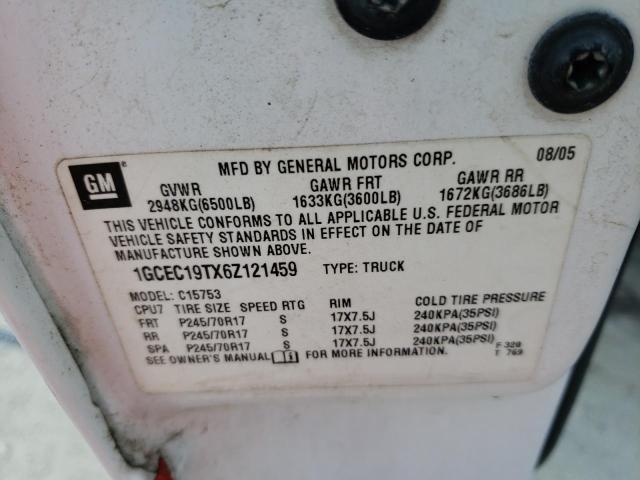 Photo 10 from auction – 2006 CHEVROLET SILVERADO2 with VIN 1GCEC19TX6Z121459