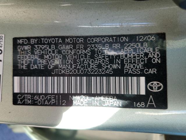 Photo 10 from auction – 2007 TOYOTA PRIUS with VIN JTDKB20U073223245