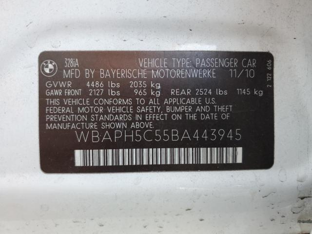 Photo 10 from auction – 2011 BMW 328 I SULE with VIN WBAPH5C55BA443945