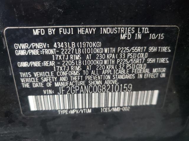 Photo 10 from auction – 2016 SUBARU CROSSTREK with VIN JF2GPANC0G8210159