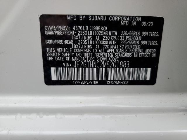 Photo 10 from auction – 2021 SUBARU CROSSTREK with VIN JF2GTHNC2M8201883