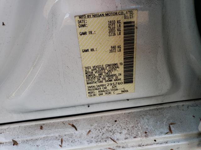 Photo 10 from auction – 2015 NISSAN ALTIMA 2.5 with VIN 1N4AL3AP8FC295760