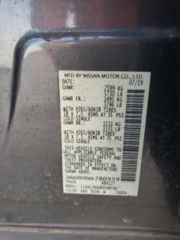 Photo 10 from auction – 2019 NISSAN FRONTIER S with VIN 1N6AD0ER6KN780959