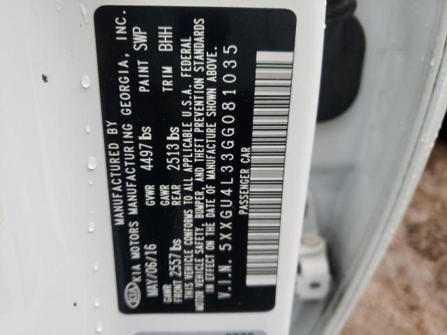 Foto 10 de la subasta – 2016 KIA OPTIMA EX con VIN 5XXGU4L33GG081035