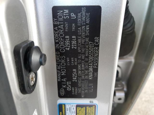 Photo 10 from auction – 2011 KIA OPTIMA LX with VIN KNAGM4A70B5150117