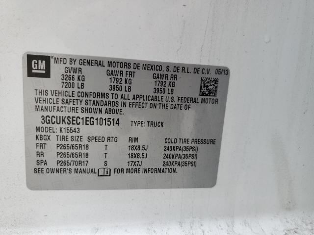 Foto 10 de la subasta – 2014 CHEVROLET SILVERADO con VIN 3GCUKSEC1EG101514