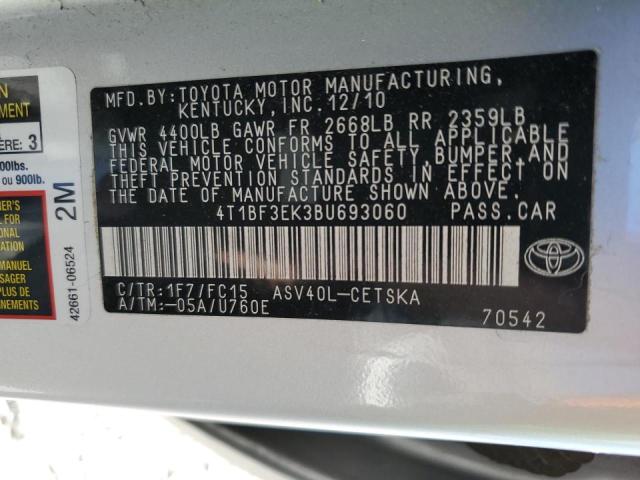 صورة رقم 10 من المزاد - 2011 TOYOTA CAMRY BASE مع VIN 4T1BF3EK3BU693060