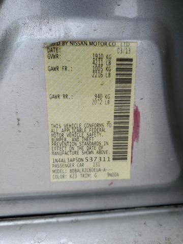 Photo 10 from auction – 2013 NISSAN ALTIMA 2.5 with VIN 1N4AL3AP5DN537311