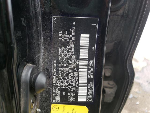 Photo 10 from auction – 2006 TOYOTA HIGHLANDER with VIN JTEEP21A760148252