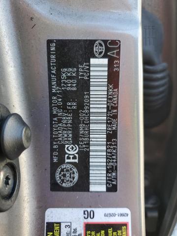 Photo 10 from auction – 2017 TOYOTA COROLLA L with VIN 2T1BURHE0HC892091