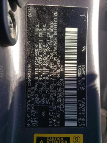 Photo 10 from auction – 2013 TOYOTA HIGHLANDER with VIN JTEDC3EH5D2012501