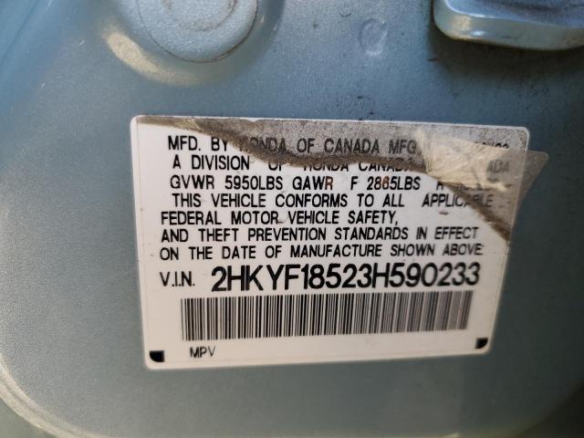 Photo 10 from auction – 2003 HONDA PILOT EXL with VIN 2HKYF18523H590233