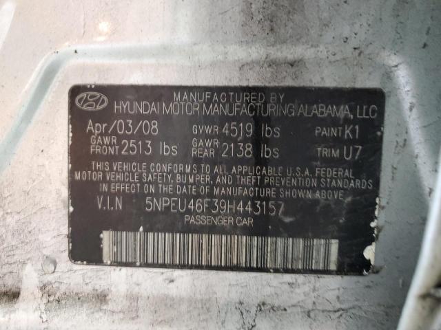 Photo 10 from auction – 2009 HYUNDAI SONATA SE with VIN 5NPEU46F39H443157