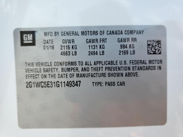 Photo 10 from auction – 2016 CHEVROLET IMPALA LIM with VIN 2G1WC5E31G1149347