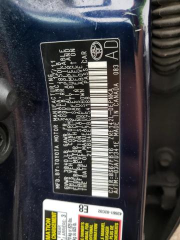 Photo 10 from auction – 2011 TOYOTA COROLLA BA with VIN 2T1BU4EE7BC754188