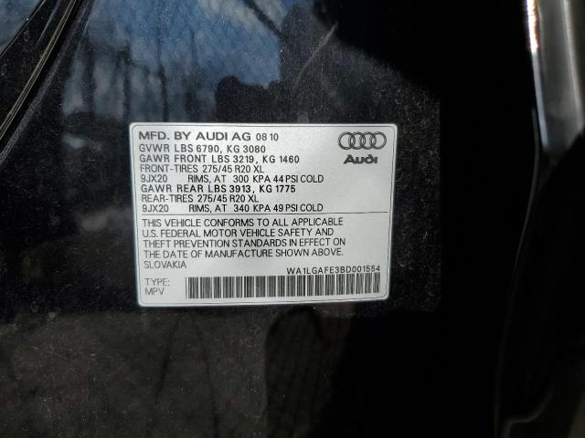 Photo 10 from auction – 2011 AUDI Q7 PREMIUM with VIN WA1LGAFE3BD001554