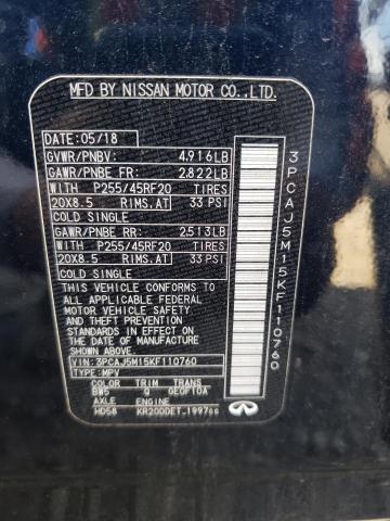 Photo 10 from auction – 2019 INFINITI QX50 ESSEN with VIN 3PCAJ5M15KF110760