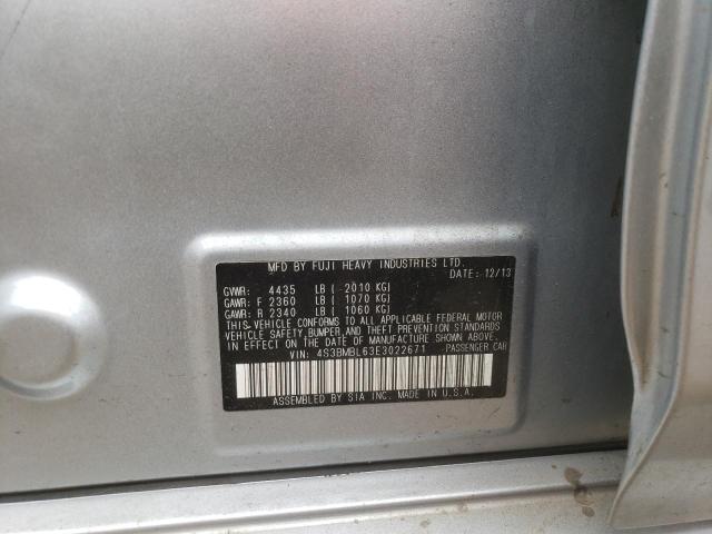 Photo 10 from auction – 2014 SUBARU LEGACY 2.5 with VIN 4S3BMBL63E3022671