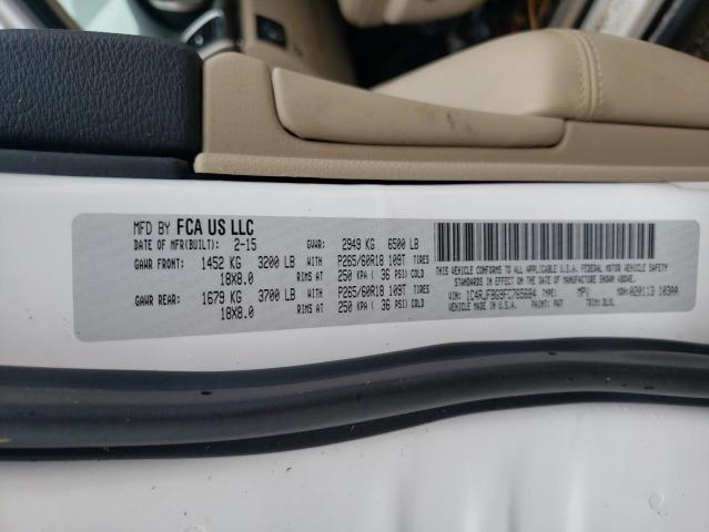 Photo 10 from auction – 2015 JEEP GRAND CHER with VIN 1C4RJFBG9FC765684