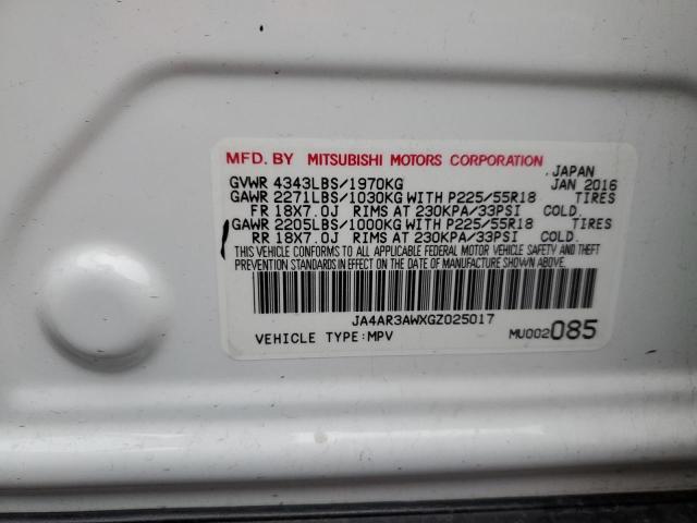 Photo 10 from auction – 2016 MITSUBISHI OUTLANDER with VIN JA4AR3AWXGZ025017