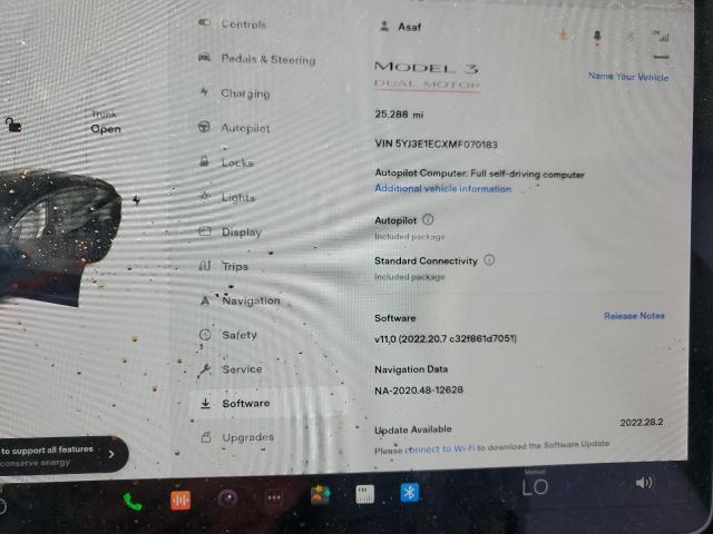 Photo 9 from auction – 2021 TESLA MODEL 3 with VIN 5YJ3E1ECXMF070183