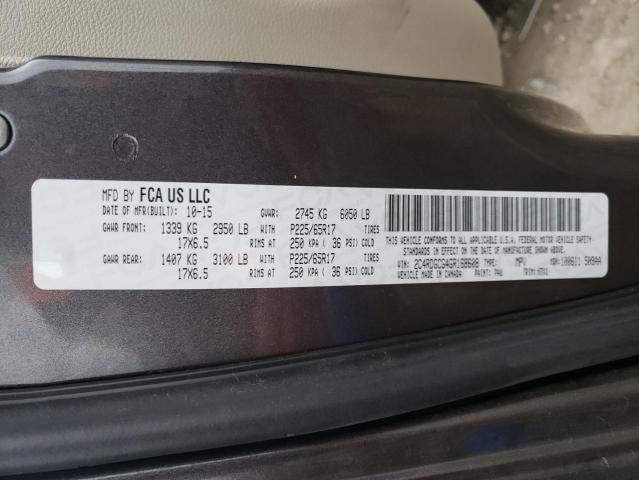 Photo 10 from auction – 2016 DODGE GRAND CARA with VIN 2C4RDGCG4GR168608