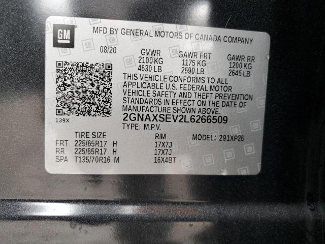 Foto 10 de la subasta – 2020 CHEVROLET EQUINOX LS con VIN 2GNAXSEV2L6266509