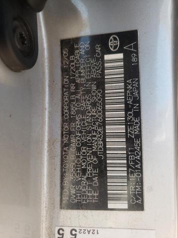 Zdjęcie 10 z aukcji – 2006 TOYOTA COROLLA CE z VIN JTDBR32E760065090