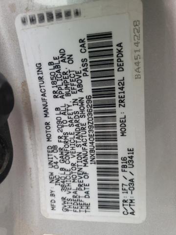 Photo 10 from auction – 2009 TOYOTA COROLLA BA with VIN 1NXBU40E39Z036296
