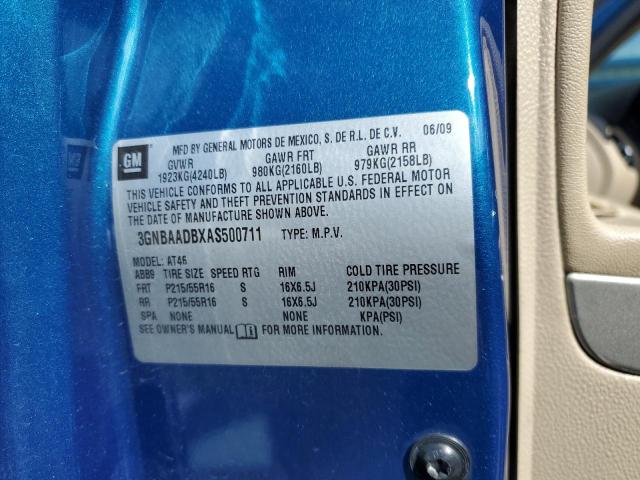 Photo 10 from auction – 2010 CHEVROLET HHR LS with VIN 3GNBAADBXAS500711