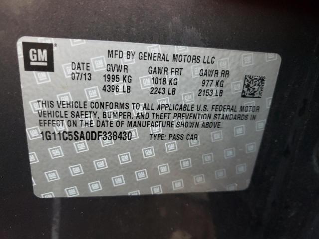Photo 10 from auction – 2013 CHEVROLET MALIBU 1LT with VIN 1G11C5SA0DF338430