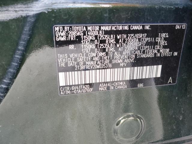 Photo 10 from auction – 2013 TOYOTA RAV4 XLE with VIN 2T3RFREV2DW035316