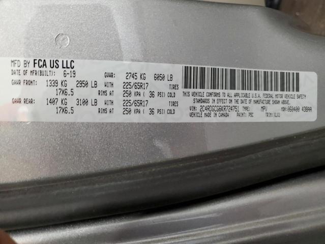 Photo 10 from auction – 2019 DODGE GRAND CARA with VIN 2C4RDGCG6KR724751